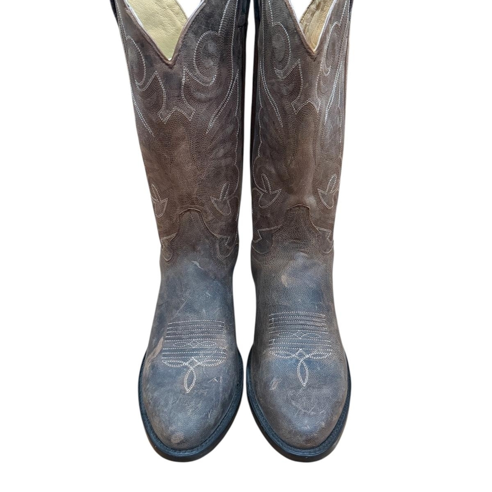 J.B. Dillon Tan Leather Cowboy Boots